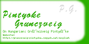 pintyoke grunczveig business card